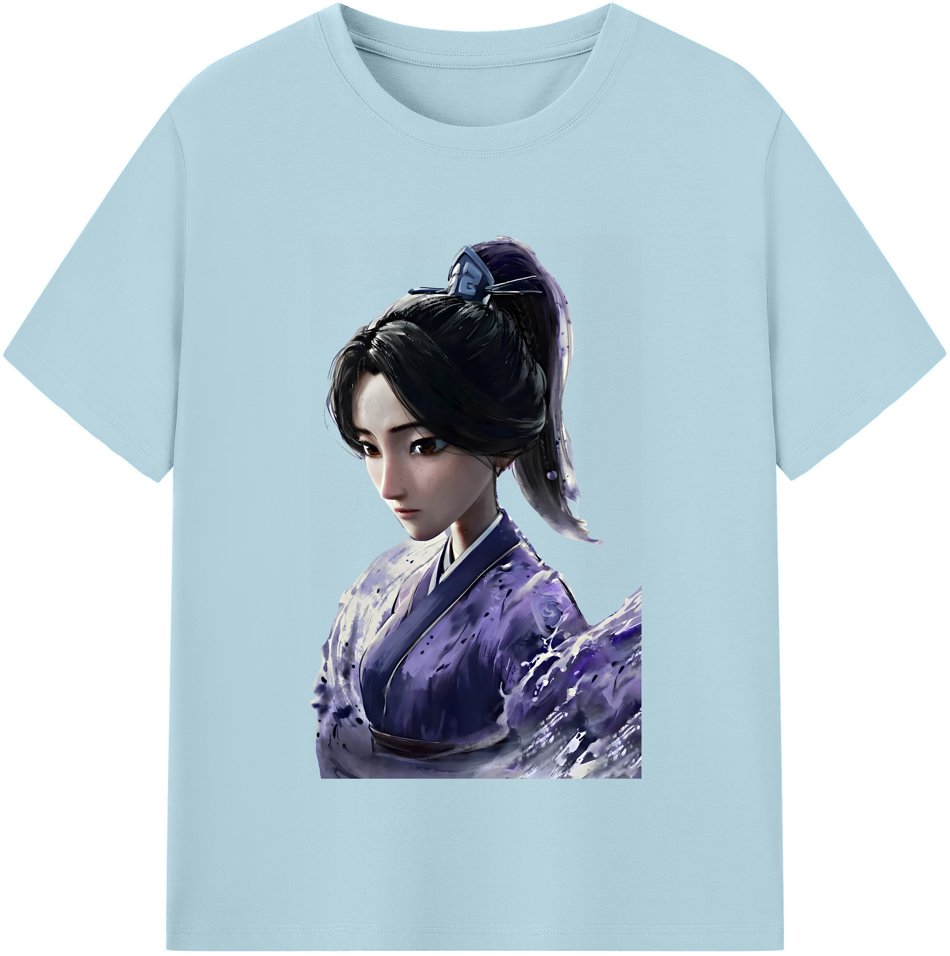 （画像用） Ne Zha 2 ナタ 魔童の大暴れ 綿100％半袖Tシャツ（フロントプリント）